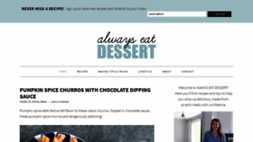 What Alwayseatdessert.com website looked like in 2018 (5 years ago)