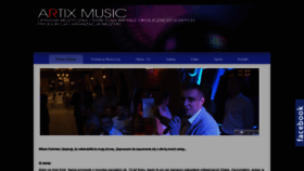 What Artixmusic.pl website looked like in 2018 (5 years ago)