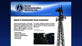 What Aerialcommsys.com website looked like in 2018 (5 years ago)