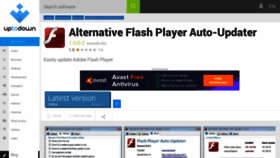 What Alternative-flash-player-auto-updater.en.uptodown.com website looked like in 2018 (5 years ago)