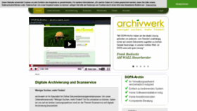 What Archivwerk.com website looked like in 2018 (5 years ago)