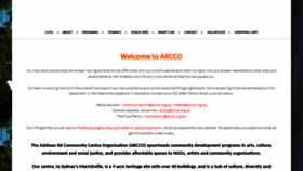 What Arcco.org.au website looked like in 2018 (5 years ago)