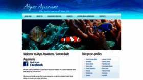 What Abyssaquariums.com website looked like in 2018 (5 years ago)