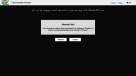 What Abandonmail.com website looked like in 2018 (5 years ago)