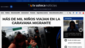 What Aztecanoticias.com.mx website looked like in 2018 (5 years ago)