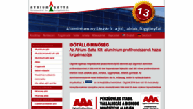 What Aluminium-ajto-ablak.com website looked like in 2018 (5 years ago)