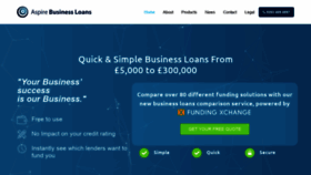 What Aspirebusinessloans.co.uk website looked like in 2018 (5 years ago)