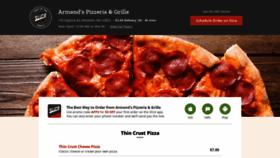 What Armandspizzeriagrillemenu.com website looked like in 2018 (5 years ago)