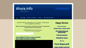 What Ahura.info website looked like in 2018 (5 years ago)