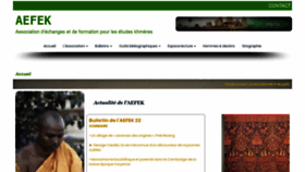 What Aefek.fr website looked like in 2018 (5 years ago)