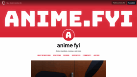What Anime.fyi website looked like in 2018 (5 years ago)