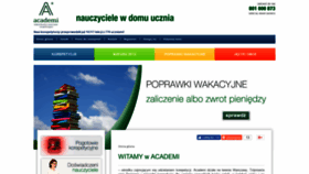 What Academi.pl website looked like in 2018 (5 years ago)