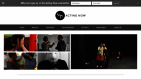What Actingnow.co.uk website looked like in 2018 (5 years ago)