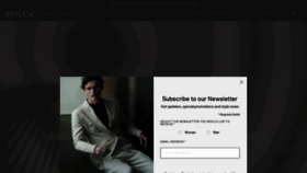 What Armani.com website looked like in 2018 (5 years ago)