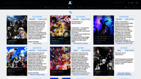 What Anichart.net website looked like in 2018 (7 years ago)
