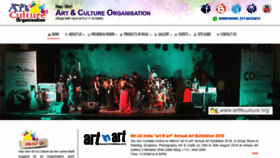 What Artnculture.org website looked like in 2018 (5 years ago)
