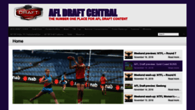 What Afldraftcentral.com.au website looked like in 2018 (5 years ago)