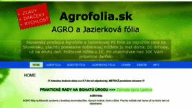 What Agrofolia.sk website looked like in 2018 (5 years ago)