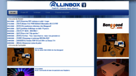 What Allinbox.com website looked like in 2018 (5 years ago)