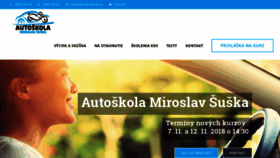 What Autoskolasuska.sk website looked like in 2018 (5 years ago)