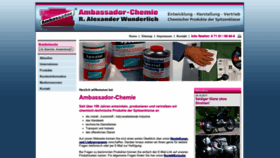 What Ambassador-chemie.de website looked like in 2018 (5 years ago)