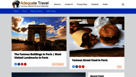 What Adequatetravel.com website looked like in 2018 (5 years ago)