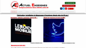 What Actuelenseignes.com website looked like in 2018 (5 years ago)