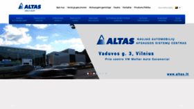 What Altas.lt website looked like in 2018 (5 years ago)