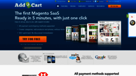 What Add2cart.com website looked like in 2018 (5 years ago)