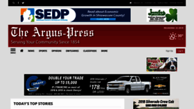 What Argus-press.com website looked like in 2018 (6 years ago)