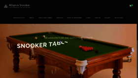 What Alliancesnooker.co.uk website looked like in 2018 (5 years ago)