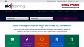 What Aid-training.co.uk website looked like in 2018 (5 years ago)