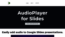 What Audioforslides.com website looked like in 2018 (5 years ago)