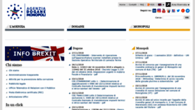 What Agenziadoganemonopoli.gov.it website looked like in 2018 (5 years ago)