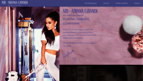 What Arianagrandefragrances.com website looked like in 2018 (5 years ago)