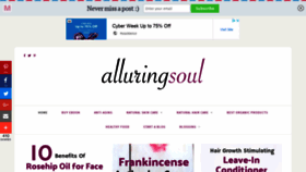 What Alluringsoul.com website looked like in 2018 (5 years ago)