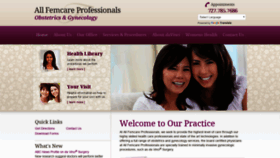 What Allfemcareprofessionals.com website looked like in 2018 (5 years ago)