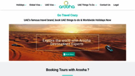 What Aroohatours.com website looked like in 2018 (5 years ago)