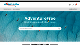 What Adventurefree.com.au website looked like in 2018 (5 years ago)