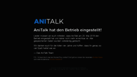 What Anitalk.de website looked like in 2018 (5 years ago)