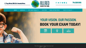 What Allredeye.com website looked like in 2018 (5 years ago)