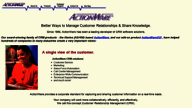 What Actionware.com website looked like in 2018 (5 years ago)
