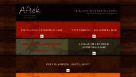 What Aftek.se website looked like in 2018 (5 years ago)