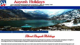 What Aayushholidays.co.in website looked like in 2018 (5 years ago)