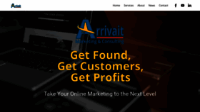 What Arrivait.com website looked like in 2018 (5 years ago)