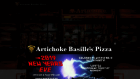 What Artichokepizza.com website looked like in 2018 (5 years ago)