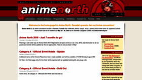 What Animenorth.com website looked like in 2018 (5 years ago)