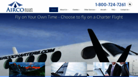 What Aircocharters.com website looked like in 2018 (5 years ago)