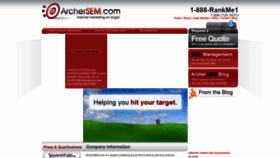 What Archersem.com website looked like in 2018 (5 years ago)