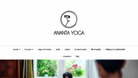 What Anantayoga.fr website looked like in 2018 (5 years ago)